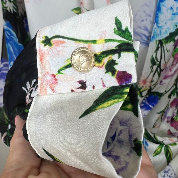 J. Dosi LA Celebrity Fashion Designer Silk‎ Floral Long Sleeve Blouse Top Size 1 - Picture 5 of 9